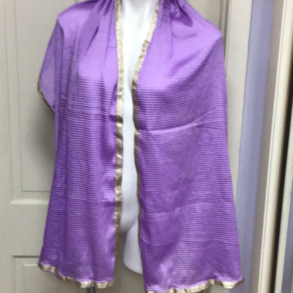 DUPATTA Lavender gold Lemay scarf sarong